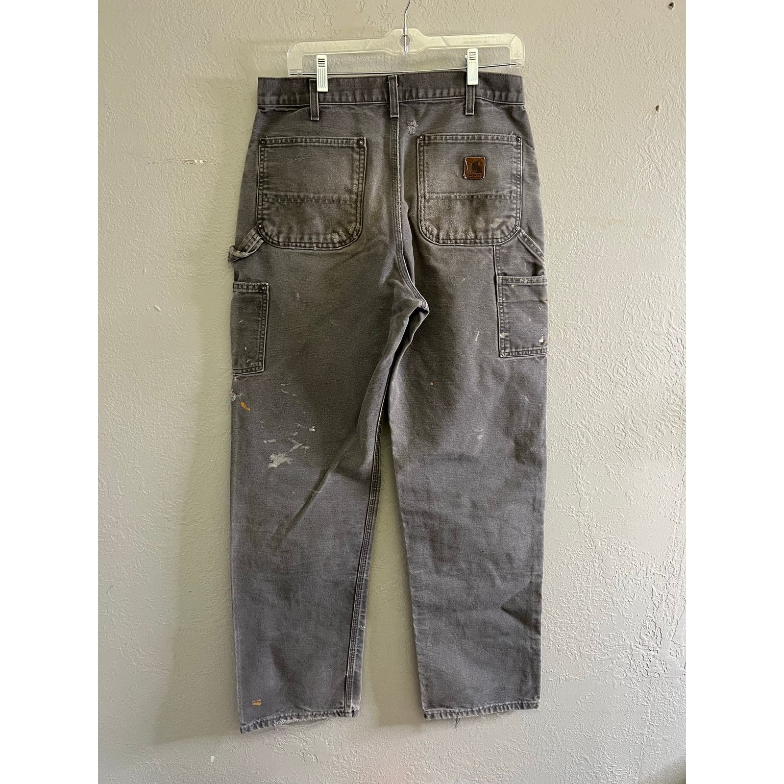Carhartt Carhartt B139 GVL Gray Dungaree Double Knee Pants 32x32 Size US 32 / EU 48 - 4 Thumbnail