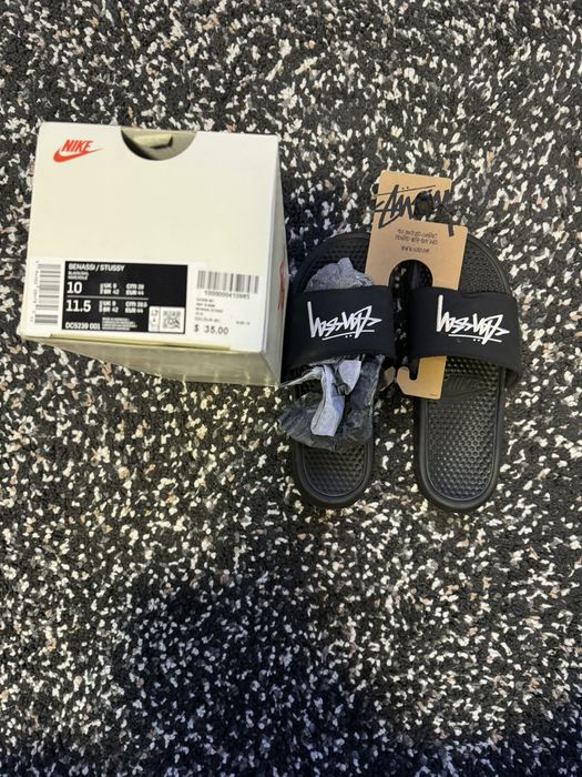 stussy nike slippers