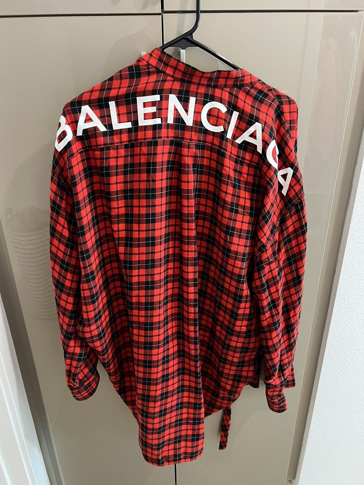 Balenciaga Balenciaga Flannel Back Logo Shirt Size XS / US 0-2 / IT 36-38 - 1 Thumbnail