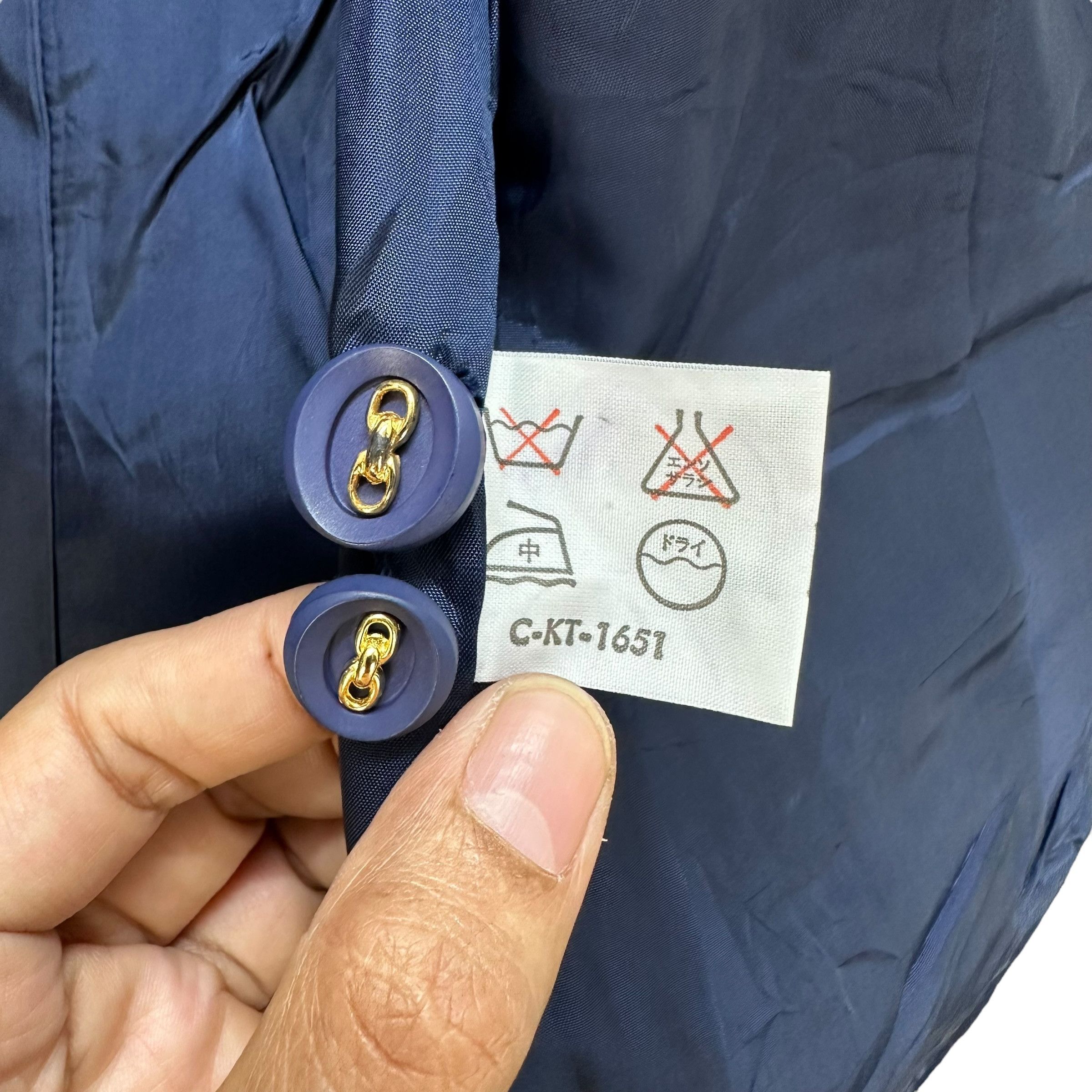Japanese Brand 90’s JOHN J HILTON Blue Wool Formal Jacket #A64-1544 Size S / US 4 / IT 40 - 10 Thumbnail