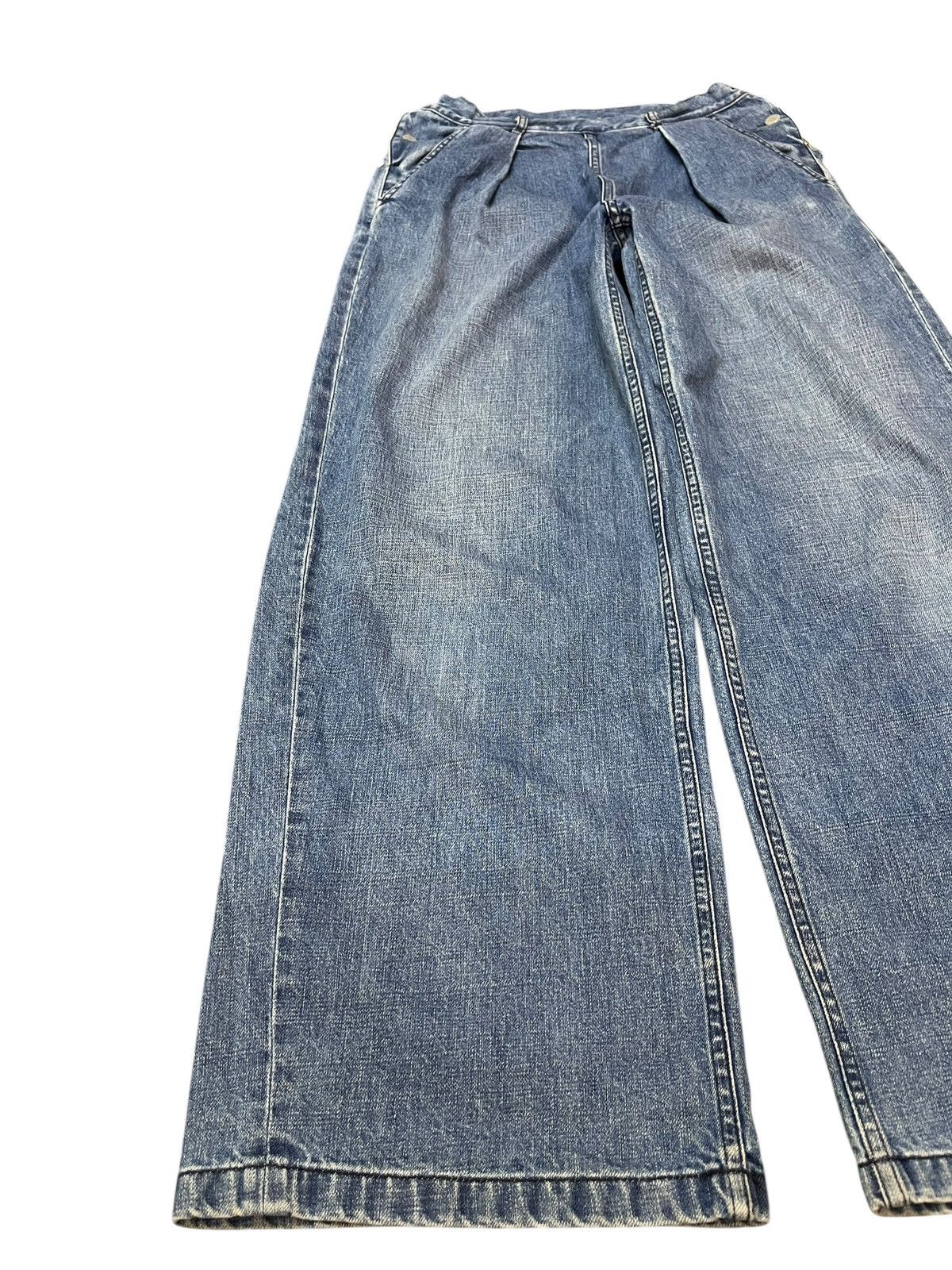 Japanese Brand × Vintage Vintage Macphee Double Side Button Baggy Denim Size US 27 - 3 Thumbnail