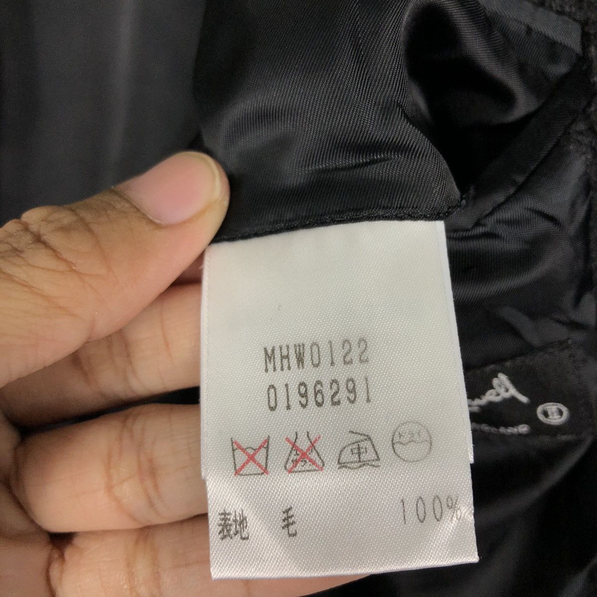 Japanese Brand 🔥Rich Black - Long Fly Coats Wool Herringbone MHL England Size US M / EU 48-50 / 2 - 18 Thumbnail
