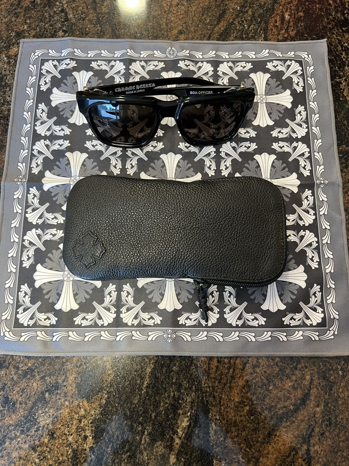 Pre-owned Chrome Hearts Box Officer In Black