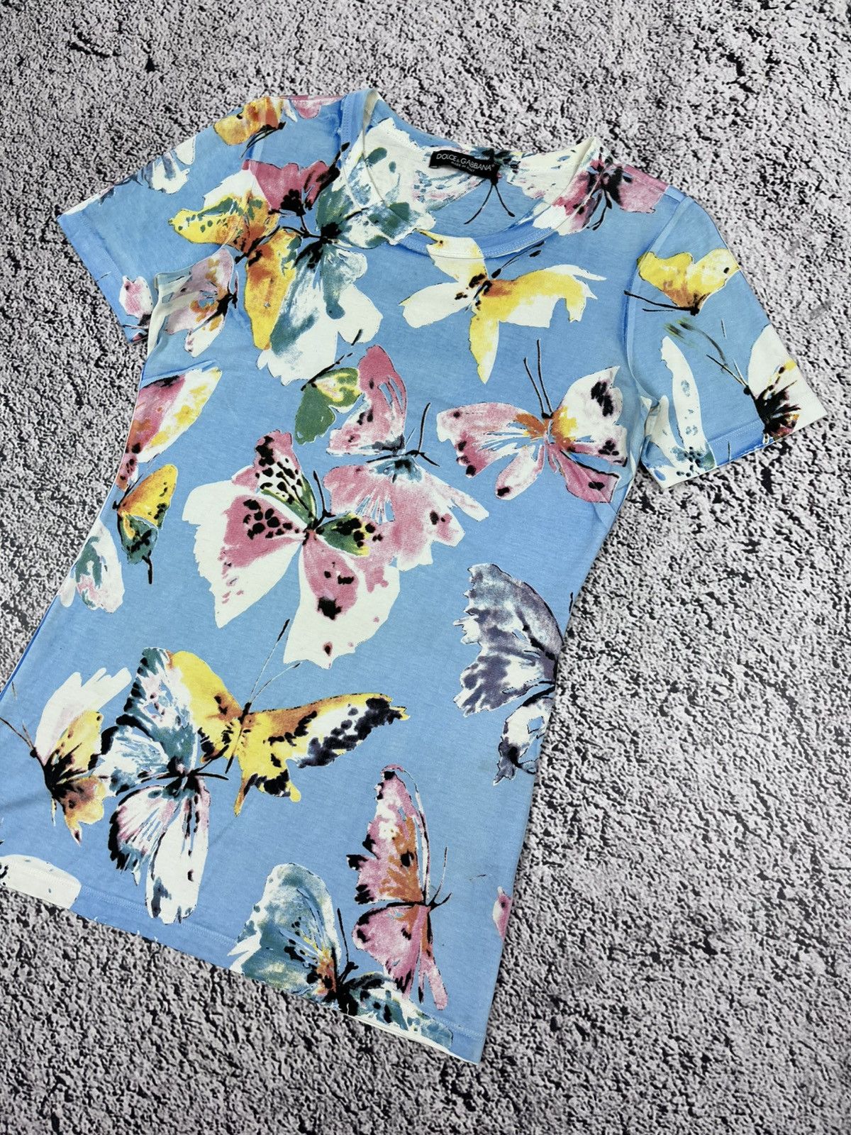Dolce & Gabbana Dolce & Gabbana All-Over AOP Butterfly Pappilon Tee S Size M / US 6-8 / IT 42-44 - 3 Thumbnail