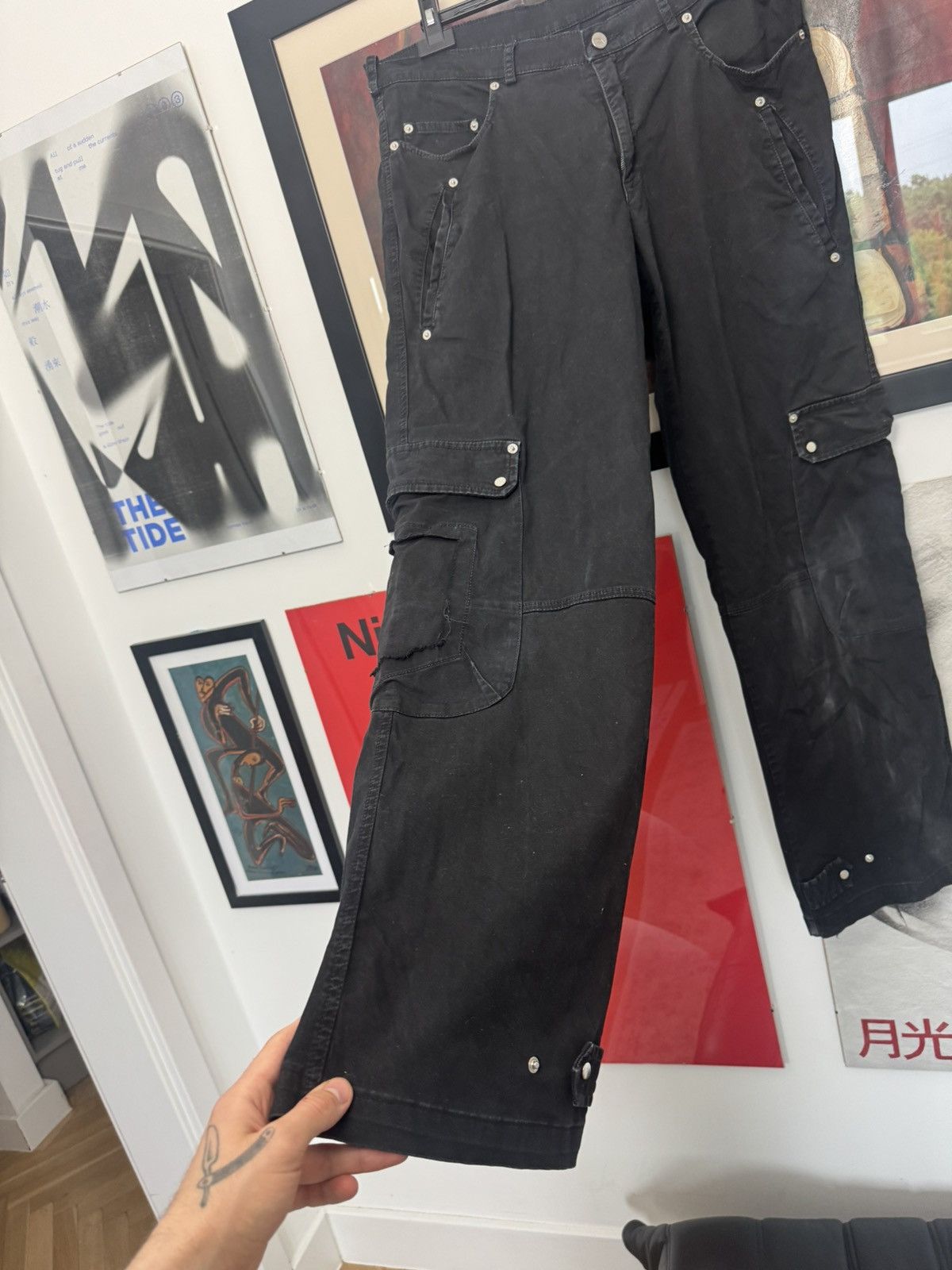 Puma Puma Neil Barrett Cargo Rips Distressed Wide Leg Pant Collab Size US 36 / EU 52 - 3 Thumbnail