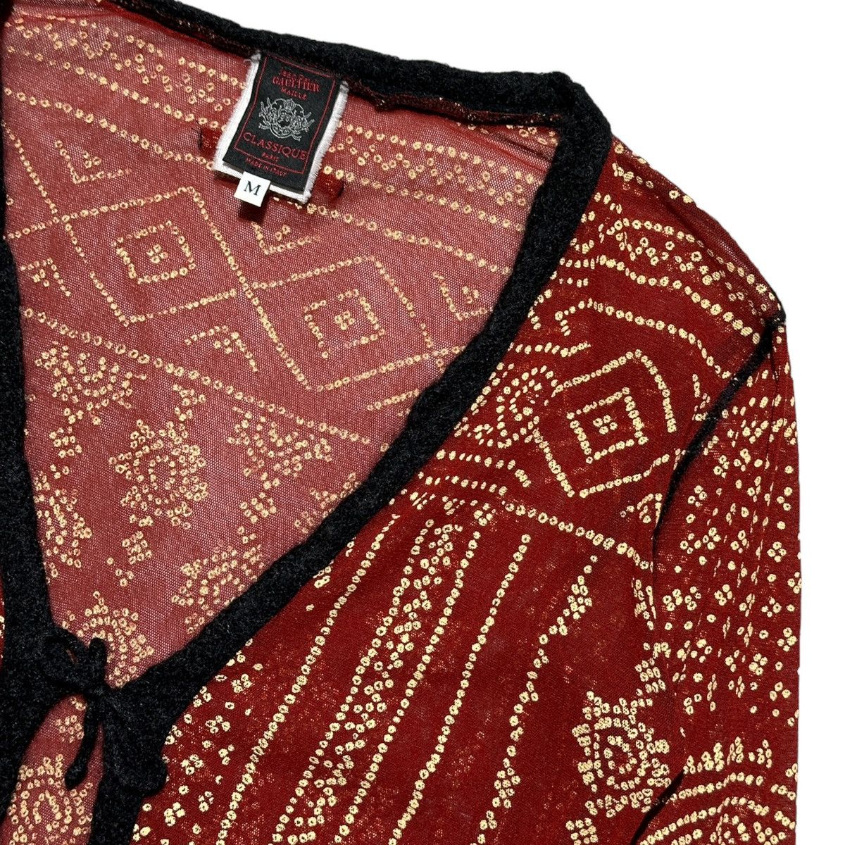 Jean Paul Gaultier Tribal mesh tie cardigan Size M / US 6-8 / IT 42-44 - 2 Thumbnail