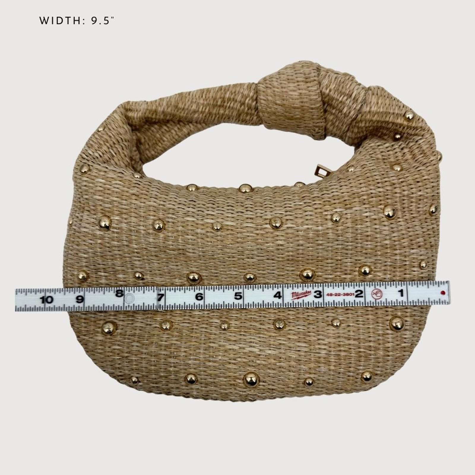 Other Urban Expressions Raffia Top Knot Bag Studded straw bag NWOT Size ONE SIZE - 5 Thumbnail