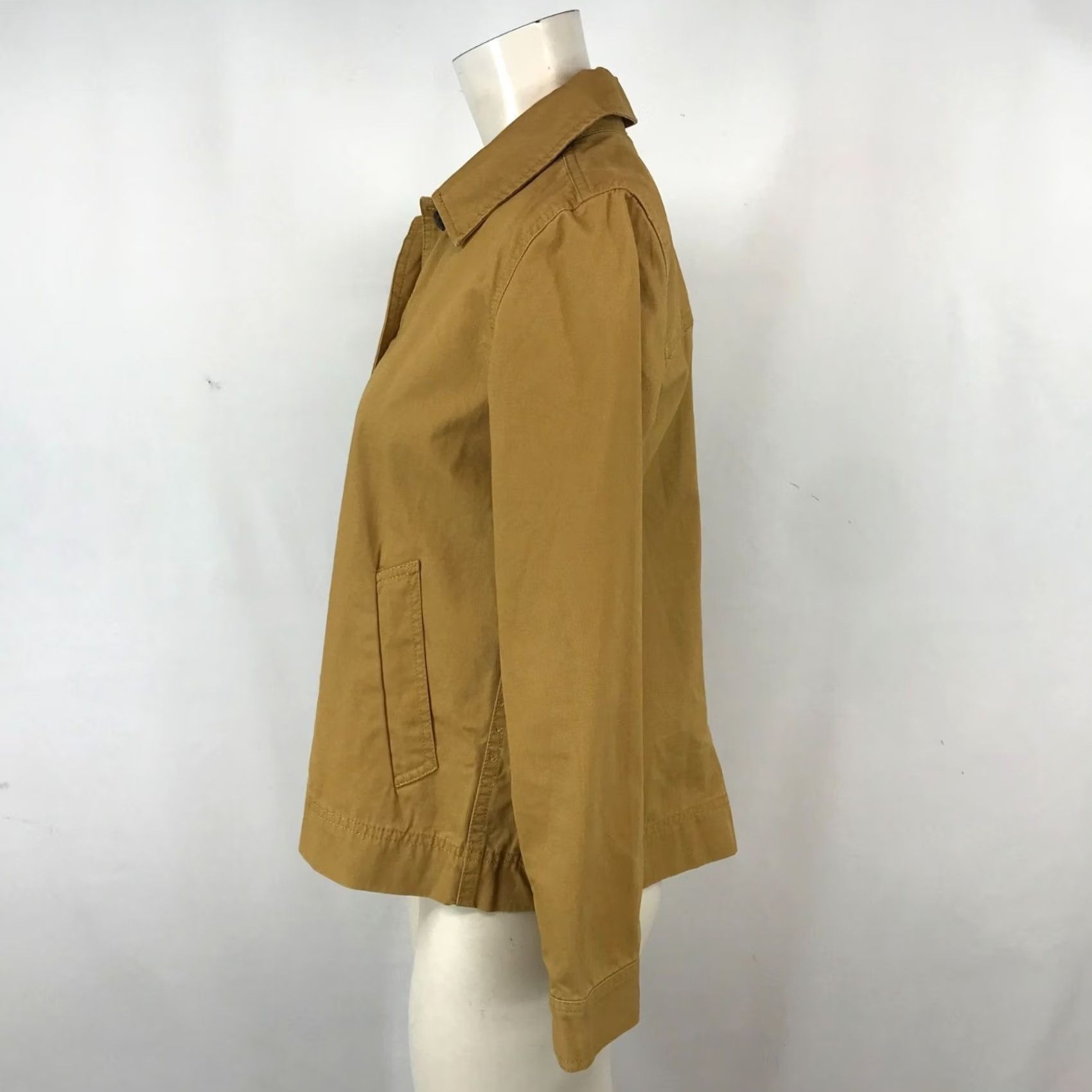 Madewell MADEWELL Women's XXS Long Sleeve Button Up Pleated Back Cotton Jacket Size XXS / US 00 / IT 34 - 4 Thumbnail