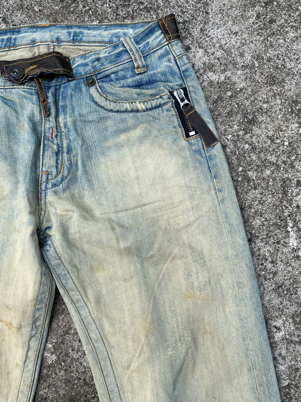 Army Of Me × Japanese Brand Army Of No Distressed Rusty Faded Blue Jeans Size US 31 - 8 Thumbnail