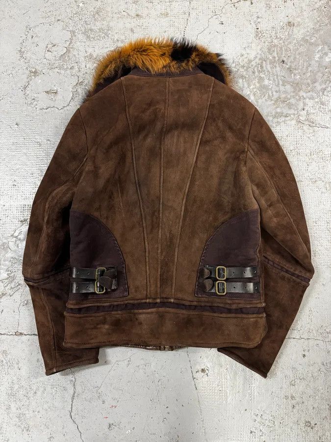 Roberto Cavalli 2000s Roberto Cavalli Fur Shearling Brown Leather Jacket Size US M / EU 48-50 / 2 - 4 Thumbnail