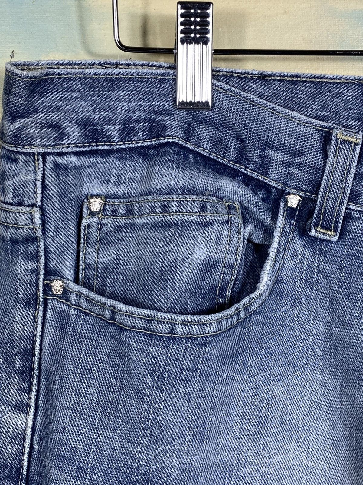 Versace Jeans Couture × Vintage Versace Jeans Couture Vintage Y2k Denim Jeans Trousers Pants Size US 40 / EU 56 - 5 Thumbnail