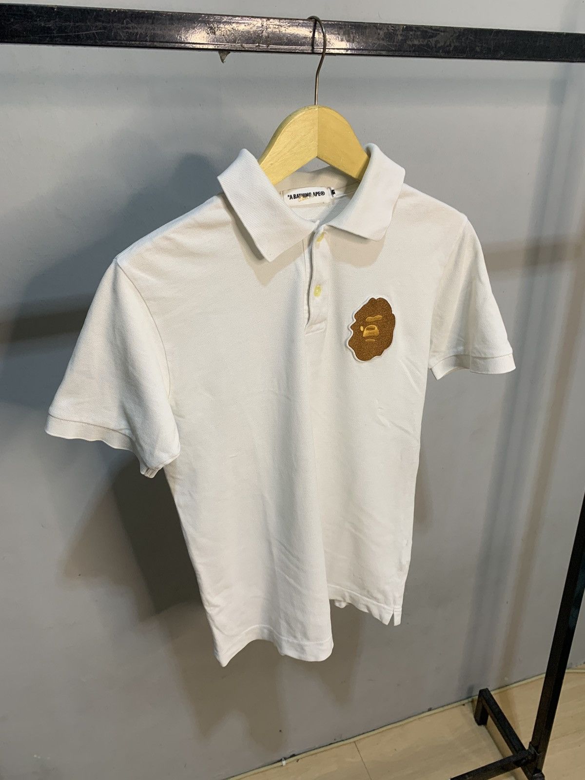Bape Bape Nigo Head Poloshirt Size US S / EU 44-46 / 1 - 1 Thumbnail