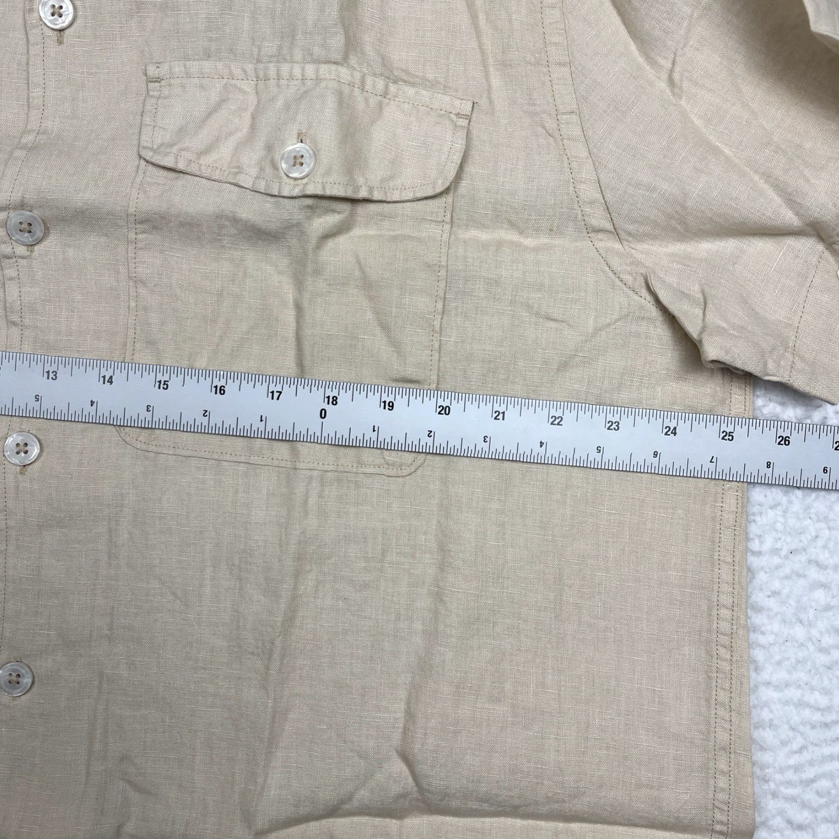 Todd Snyder Todd Snyder Linen Panama Shirt 2XL Beige Button-Up Collared Linen Shirt Men Short Sleeve Casual Business Workwear 2XL Beige Todd Snyder Size US XXL / EU 58 / 5 - 3 Thumbnail
