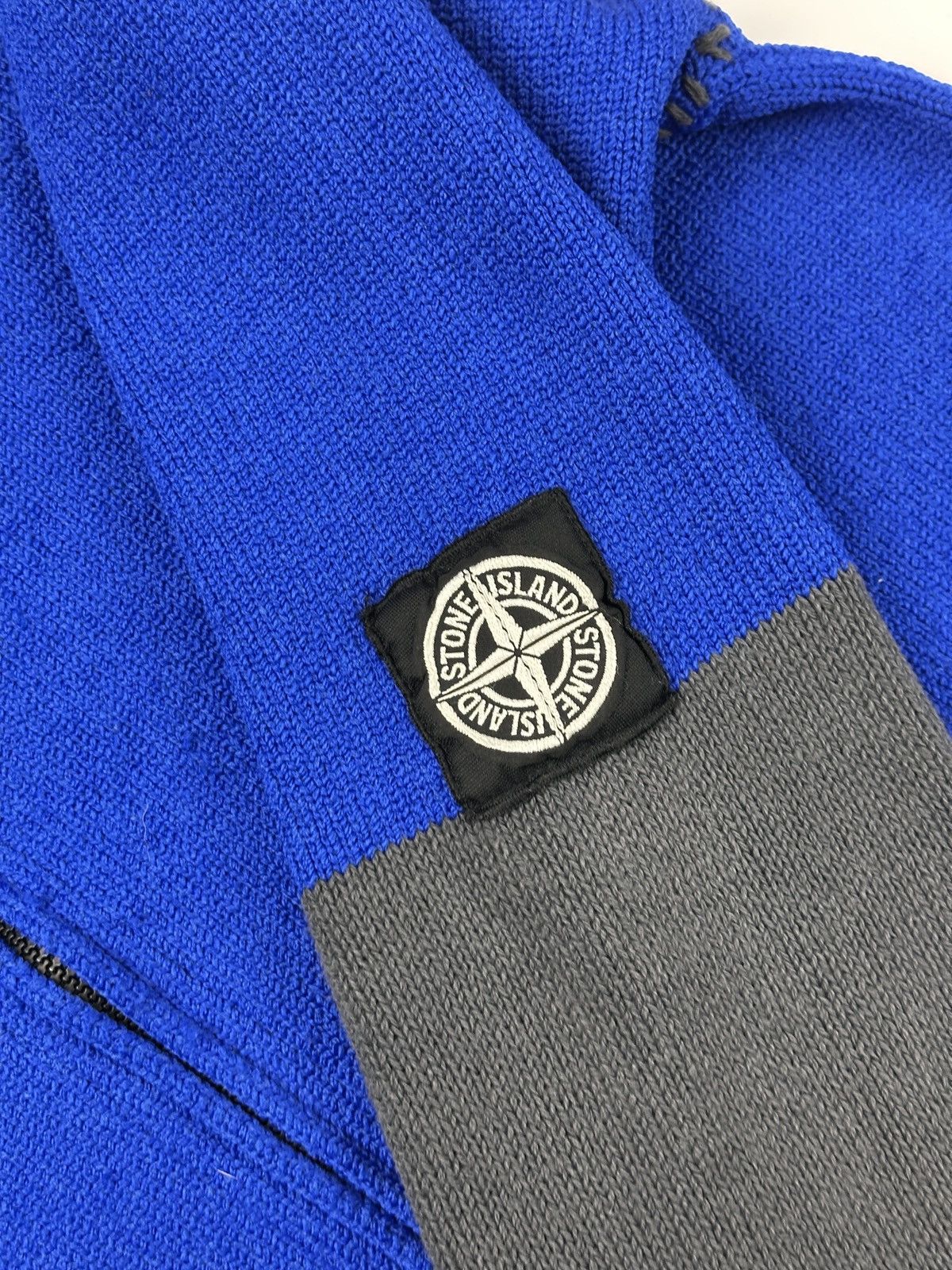 Stone Island Stone Island Vintage Blue & Grey Sweater Size US L / EU 52-54 / 3 - 5 Thumbnail