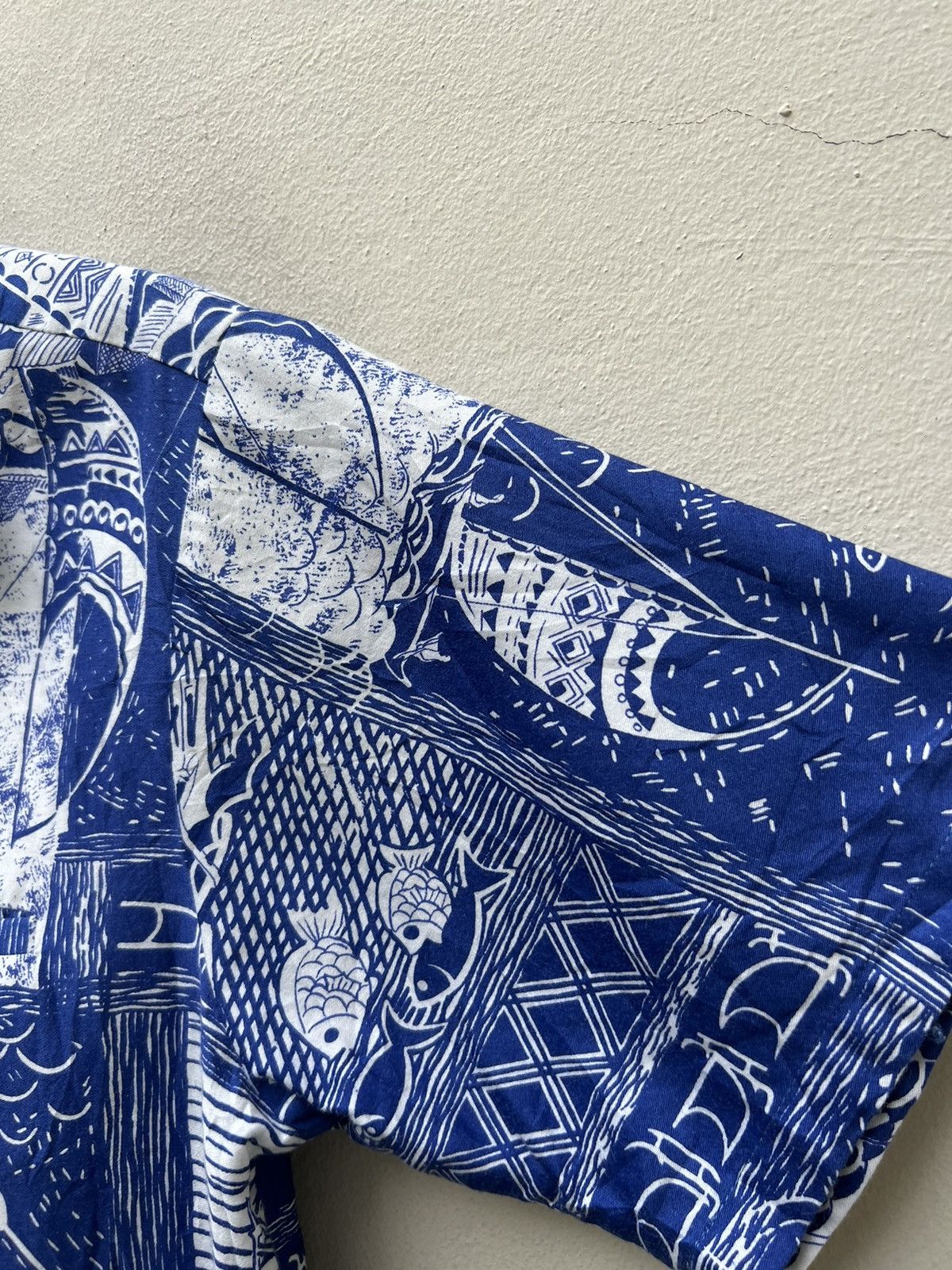 Diamond Head Vintage 60s Diamond Head Sportswear Blue Hawaiian Shirt Size US M / EU 48-50 / 2 - 11 Thumbnail