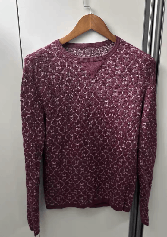 Giorgio Armani GIORGIO ARMANI Men's Runway Jacquard Wool Sweater K18 Size US M / EU 48-50 / 2 - 1 Thumbnail