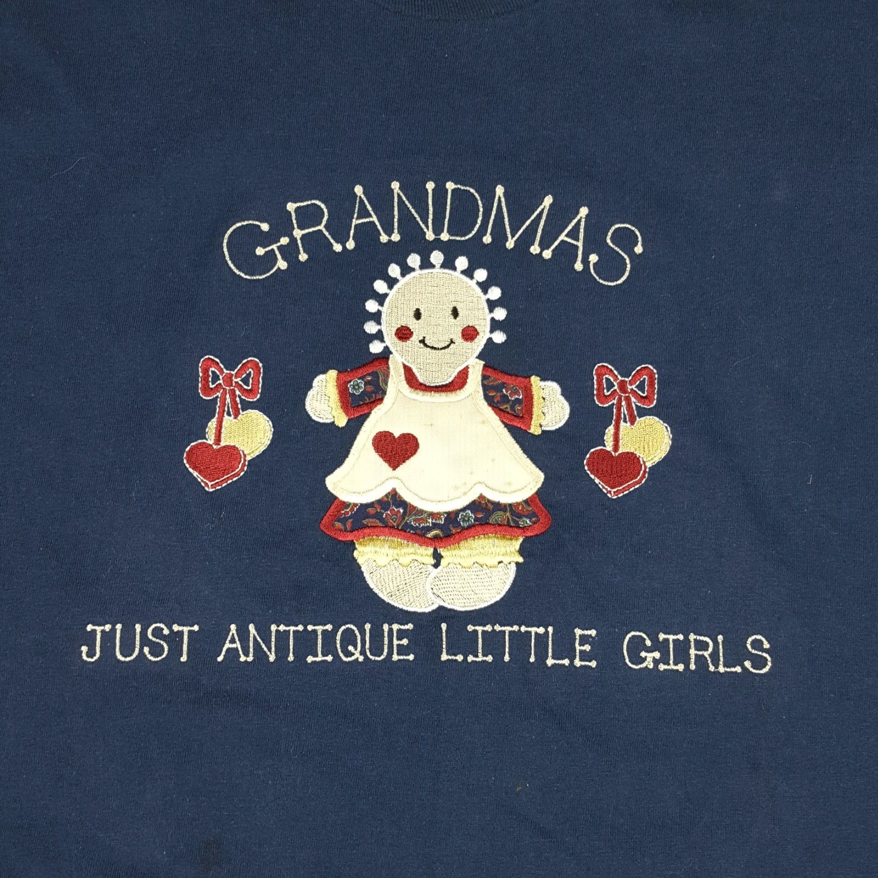 Hanes VINTAGE Grandma Tee Navy Blue XL Hanes T-Shirt Men Embroidered 90s Retro Cute Crew Neck Short Sleeve Graphic Print Size US XL / EU 56 / 4 - 2 Thumbnail