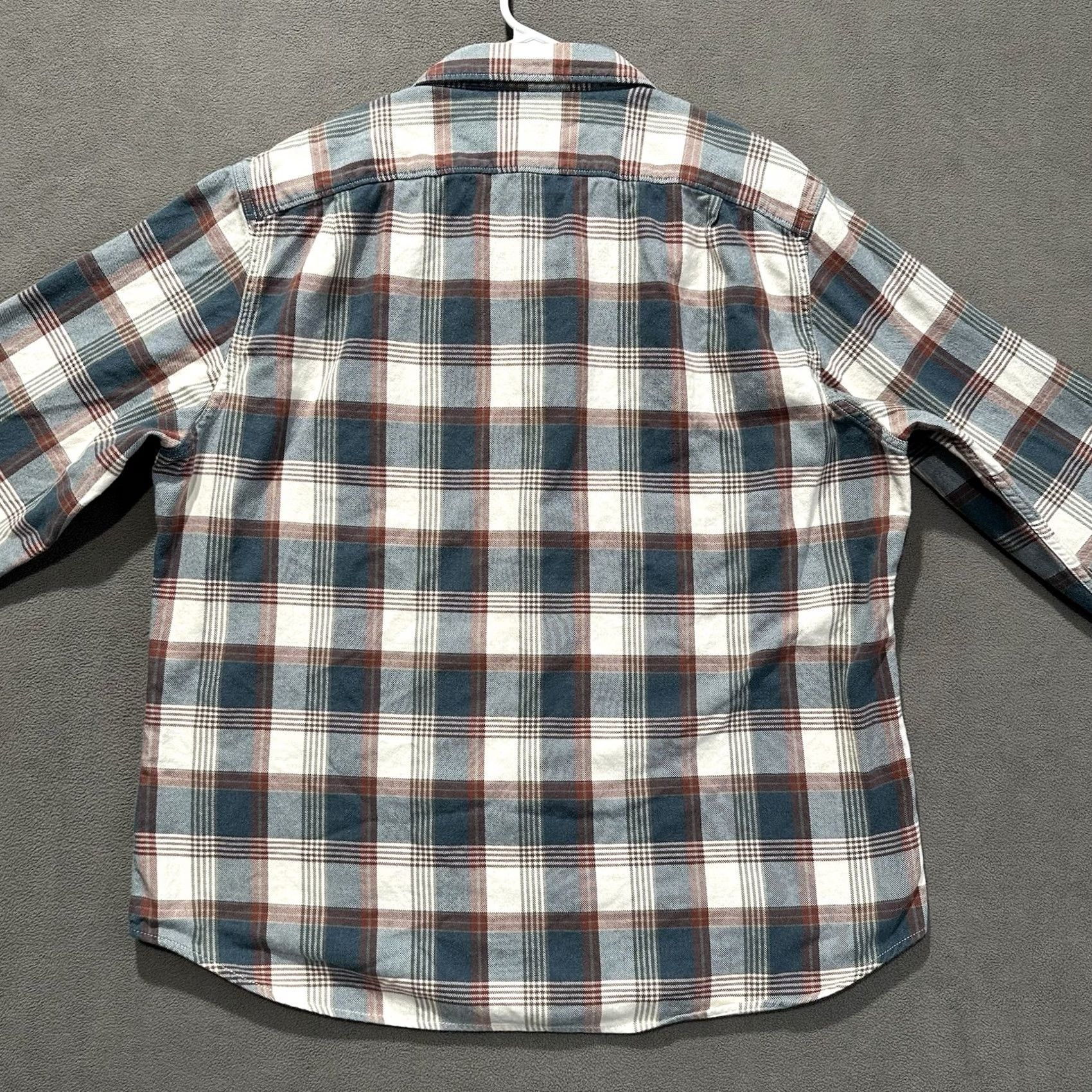 Wallace & Barnes Wallace & Barnes Shirt Mens XL White Blue Plaid Midweight Flannel J6096 EUC Size US XL / EU 56 / 4 - 2 Thumbnail