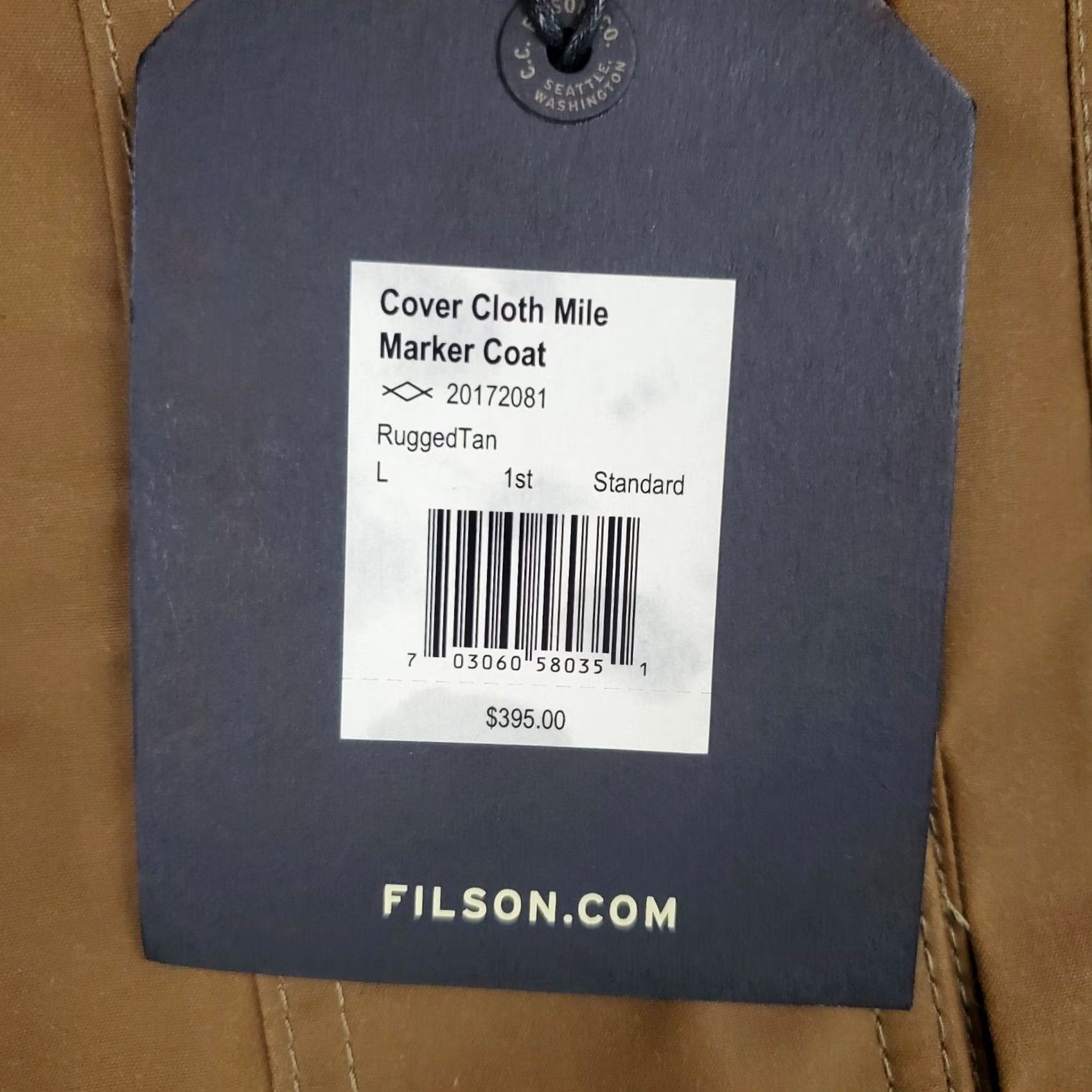 Filson Filson x Ducks Unlimited Cover Cloth Mile Marker Coat Jacket Mens Large Oilskin Waxed 100% Cotton Beige Beiges/Khaki Vintage? Size US L / EU 52-54 / 3 - 7 Thumbnail
