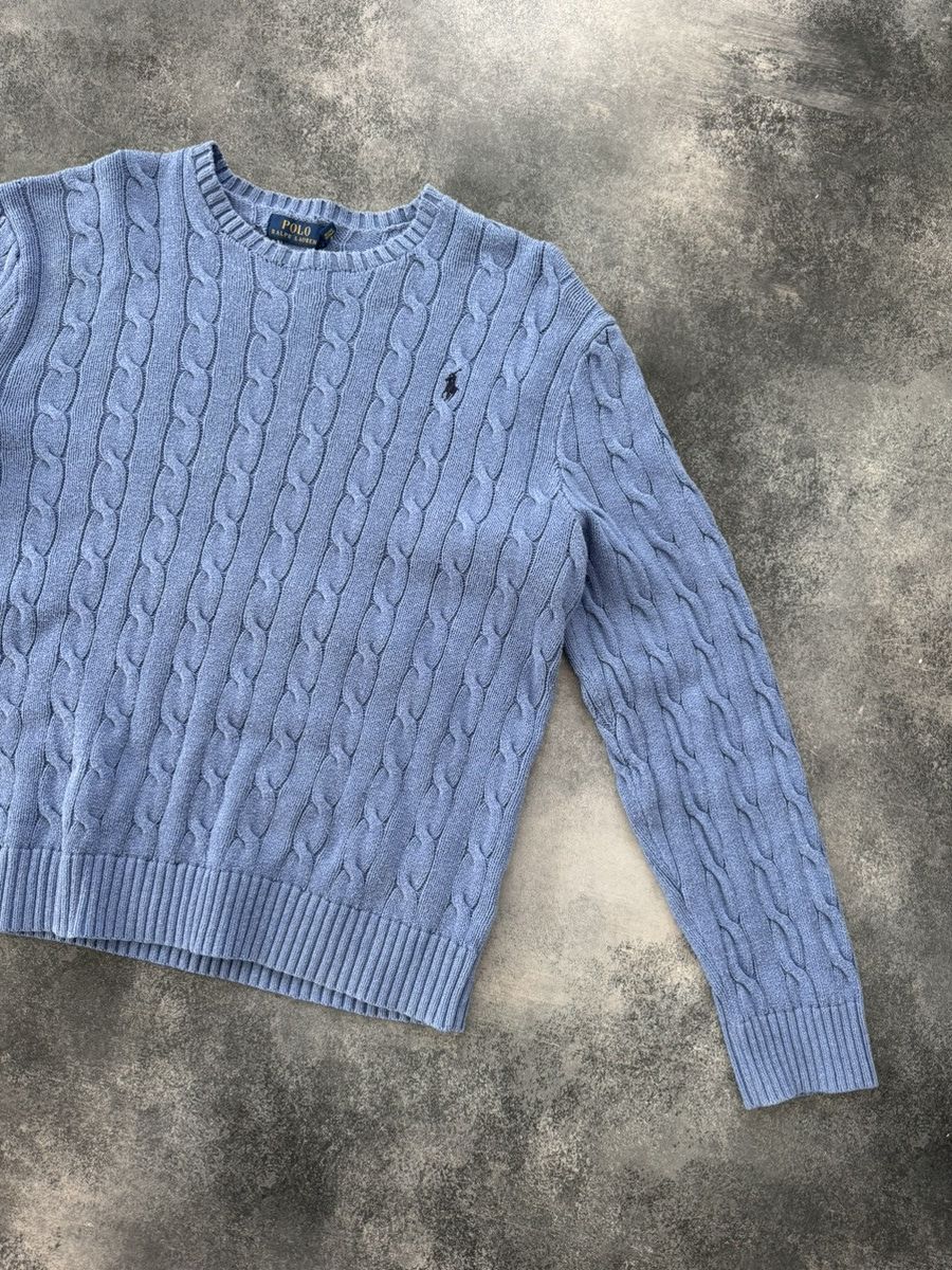 Polo Ralph Lauren Vintage Polo Ralph Lauren Cable Knit Sweater Size US XL / EU 56 / 4 - 3 Thumbnail
