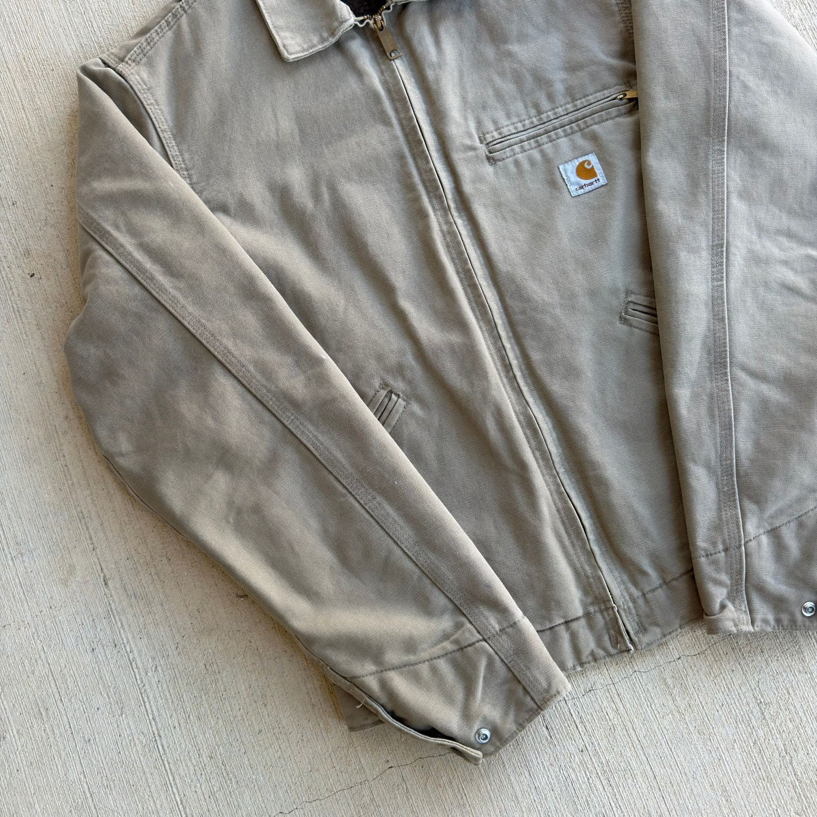 Carhartt × Vintage Carhartt EJ097 266 Detroit light brown work wear jacket Size US S / EU 44-46 / 1 - 2 Thumbnail