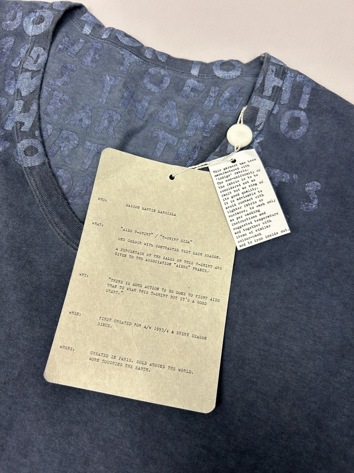 Maison Margiela Maison Martin Margiela AIDS Awareness Garment Dyed T-Shirt Size US M / EU 48-50 / 2 - 9 Thumbnail