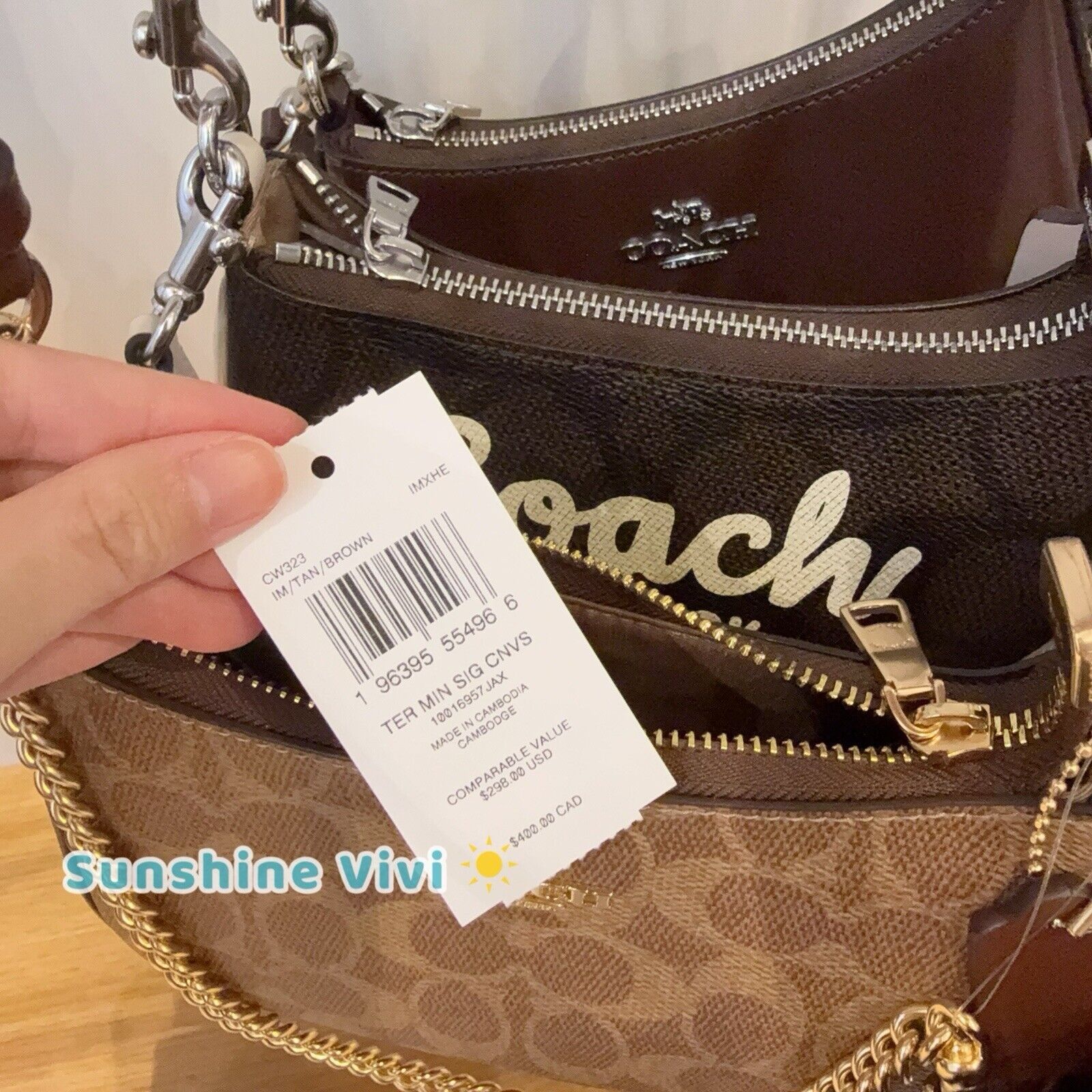 Coach NWT COACH Teri Mini Crossbody Bag CW323 Tan/Brown Size ONE SIZE - 5 Thumbnail
