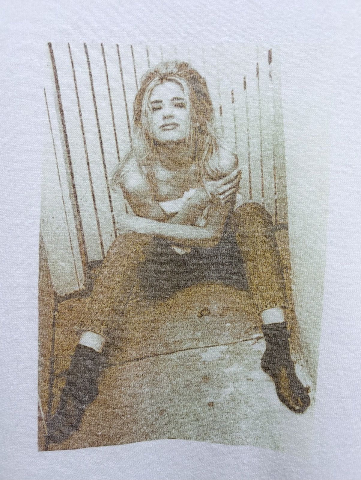 POP MAGAZINE Vintage 90's Model Claudia Schiffer / Photo by Evu T-Shirt Size US S / EU 44-46 / 1 - 4 Thumbnail