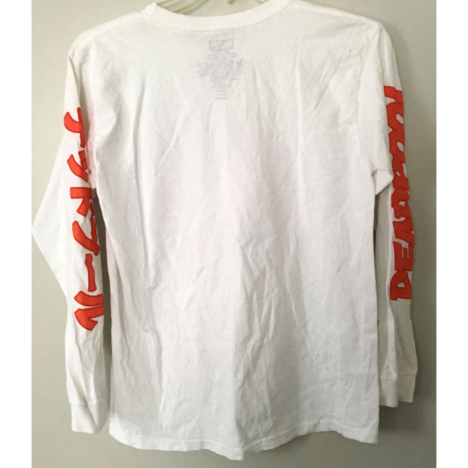 Vintage MARVEL Deadpool RIDING A PINK UNICORN RAINBOW LONG SLEEVE T-SHIRT M White Crew Neck Cotton Unisex Adults Regular Tee Boys Girls Men Women Size US M / EU 48-50 / 2 - 6 Thumbnail