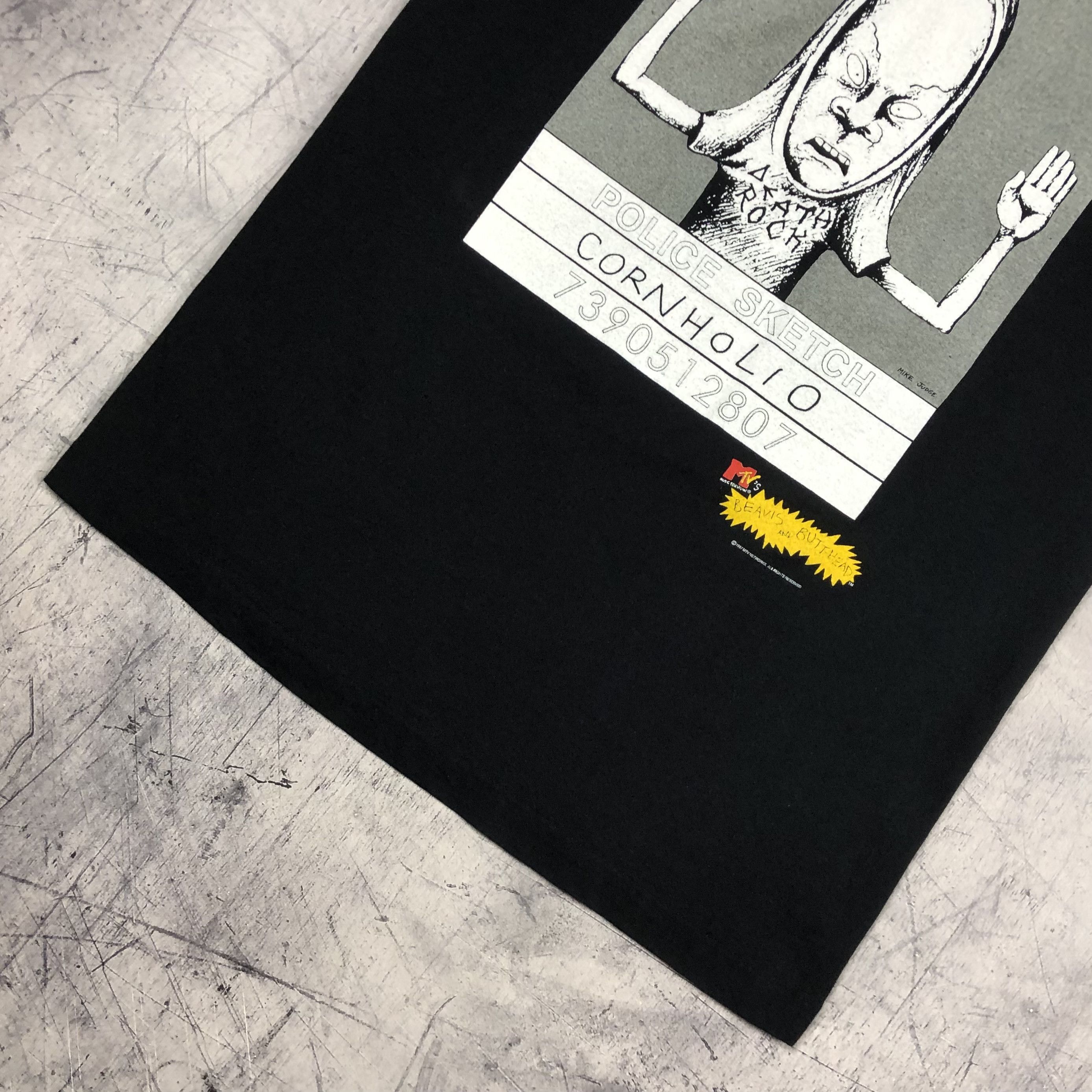 Cartoon Network Vintage 1997 Beavis Butthead MTv Police Sketch Tee Size US L / EU 52-54 / 3 - 11 Thumbnail