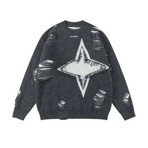 Ring Of Fire Vintage Star Fringe Hole-breaking Pullover Size US S / EU 44-46 / 1 - 4 Thumbnail