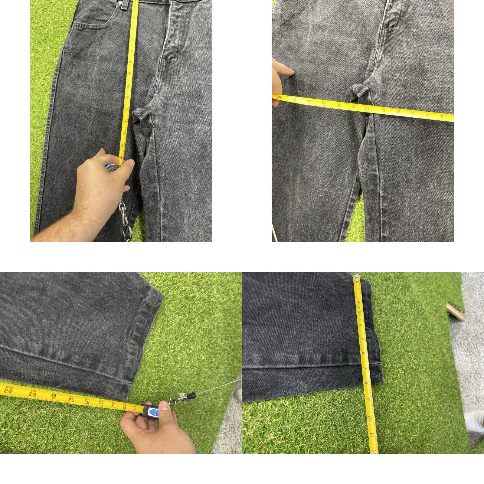 Harley Davidson VINTAGE Harley-Davidson Jeans Womens 10 Black Relaxed Straight Leg Thick Denim Vintage Size 32" / US 10 / IT 46 - 8 Thumbnail