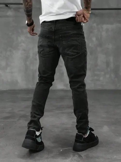 Jean Slim ripped skinny jeans Korean DRIP Size US 30 / EU 46 - 2 Thumbnail