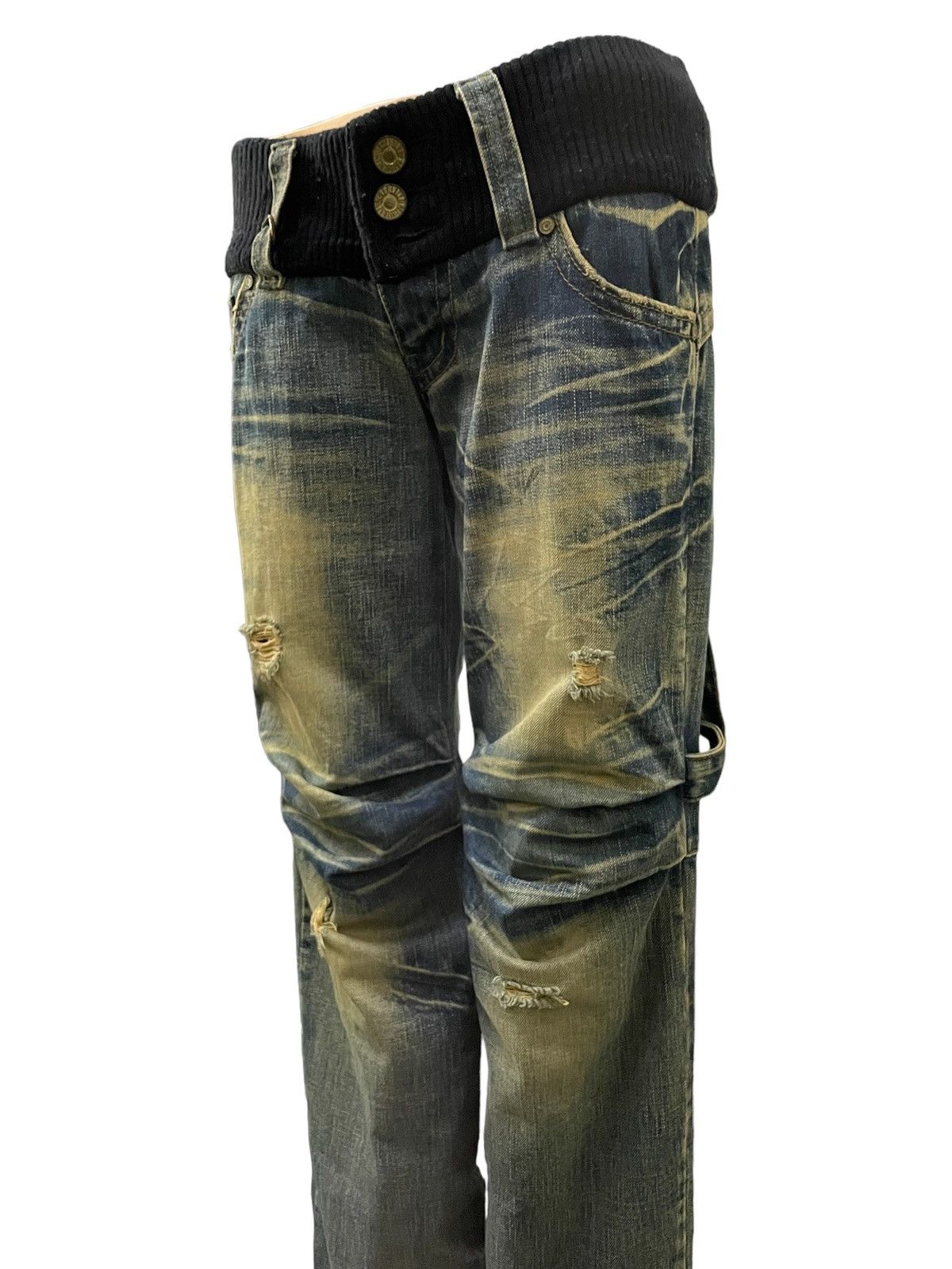 If Six Was Nine × Le Grande Bleu (L.G.B.) G.O.A LGB Junyawatanabe Style Tornado Carpenter Mud Jeans Size US 30 / EU 46 - 6 Thumbnail