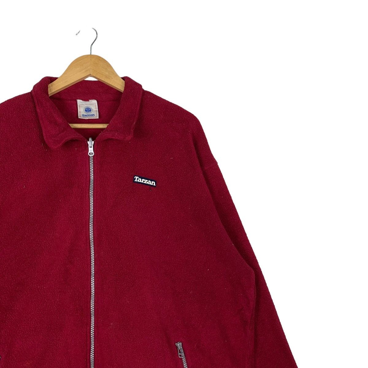 Japanese Brand TARZAN Red Fleece Jacket #1065-C48 Size US L / EU 52-54 / 3 - 5 Thumbnail