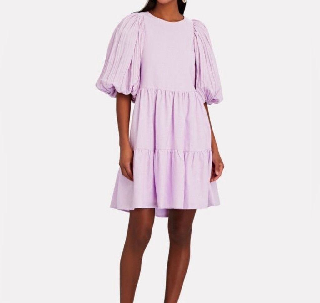 Sea New York Sea New York Lilac Bailey Puff Blouson Sleeve Tiered Dress Size XXS / US 00 / IT 34 - 2 Thumbnail