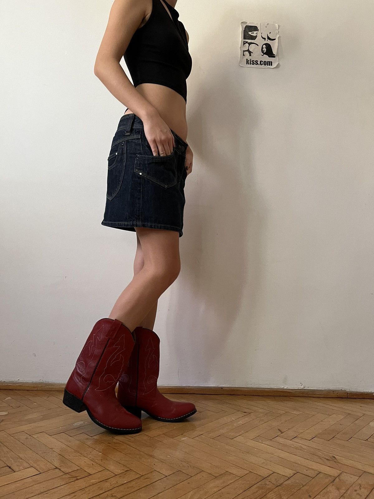 Vintage Vintage Denim y2k Mini Skirt Size 27" / US 4 / IT 40 - 1 Thumbnail