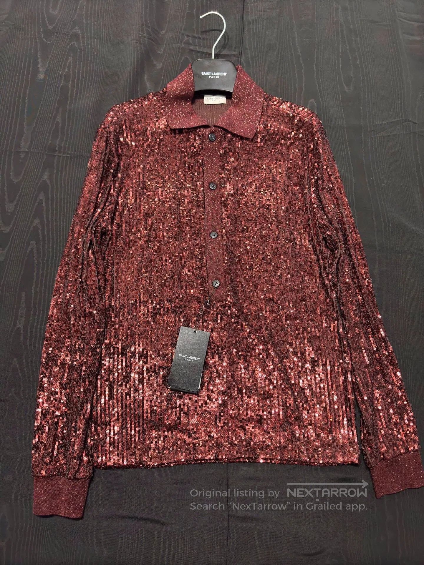 Saint Laurent Paris Saint Laurent Paris Sequin bead shirt. Size US S / EU 44-46 / 1 - 1 Thumbnail