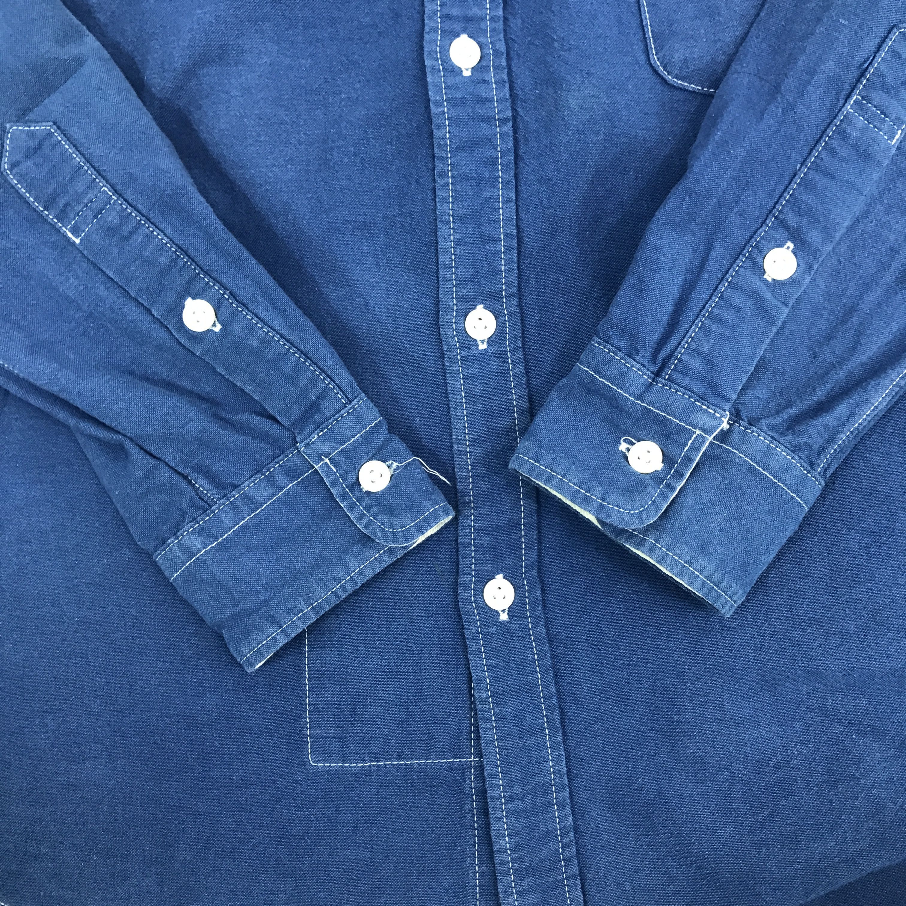 Gypsy × Indigo × Japanese Brand Vintage Gypsy Japan indigo button up shirt Size US M / EU 48-50 / 2 - 7 Thumbnail