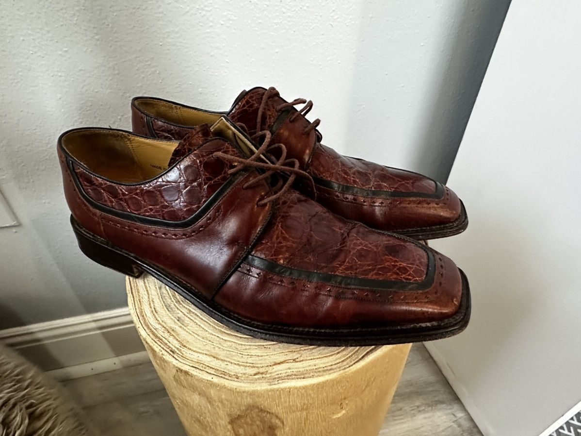Mezlan Mezlan Mugello Genuine Crocodile Dress Shoes – 9.5M Size US 9.5 / EU 42-43 - 2 Thumbnail