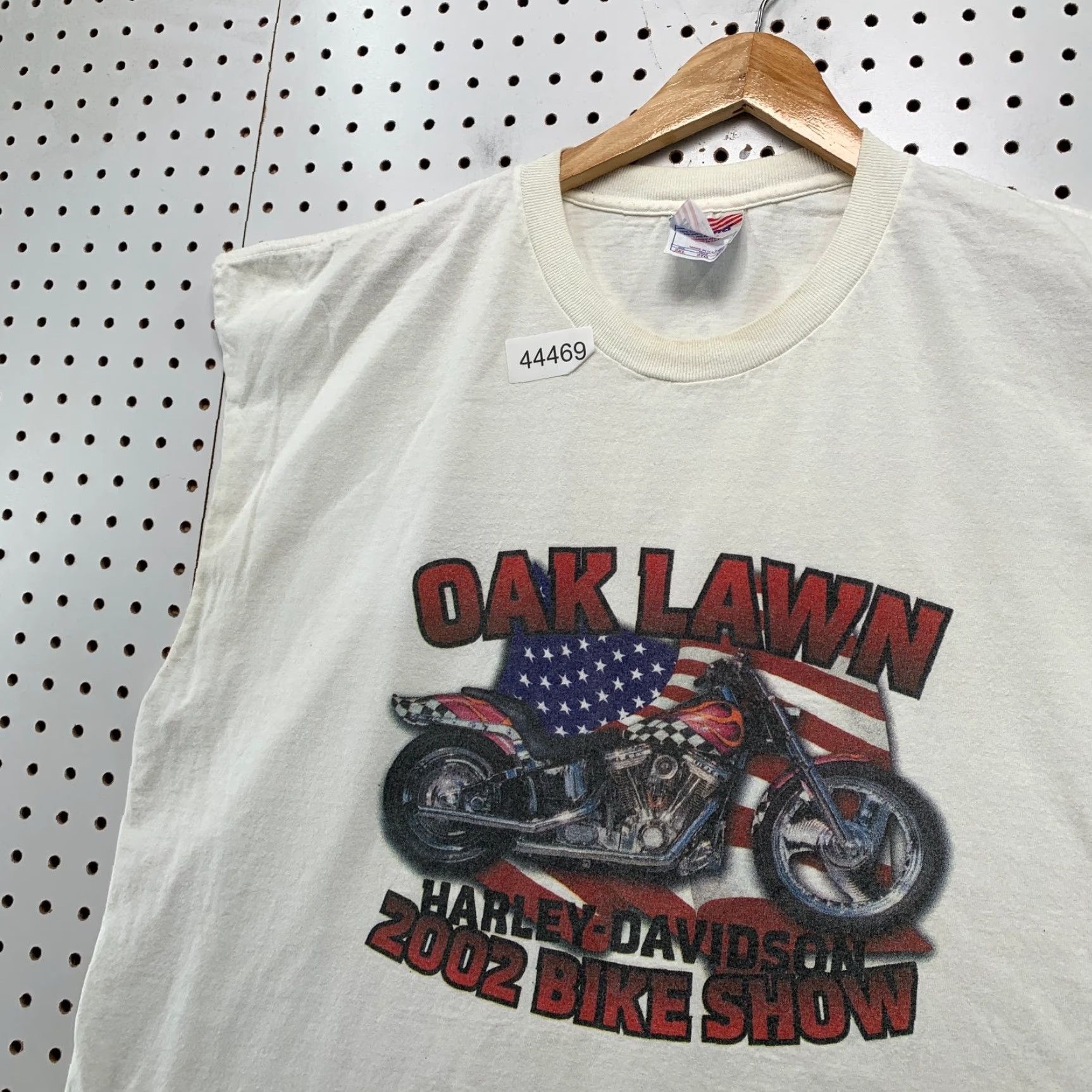 Vintage VINTAGE Murina Oak Lawn Motorcycle Shirt Mens 2XL Sleeveless White Crew Neck 2000s Bike Show Mens Size US XXL / EU 58 / 5 - 4 Thumbnail