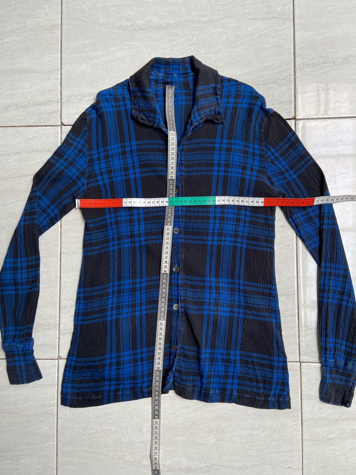 Issey Miyake × Tsumori Chisato TSUMORI CHISATO Plaid Wrinkle Meringue Pleats Shirt Size US XS / EU 42 / 0 - 2 Thumbnail