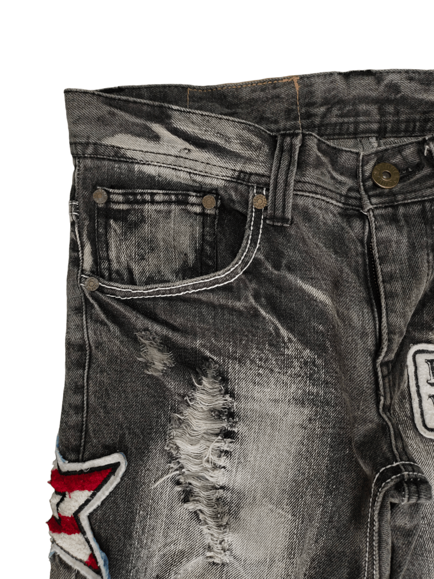 If Six Was Nine Vintage Clone Japan Patches Distress Faded Undercover Style Size US 30 / EU 46 - 4 Thumbnail