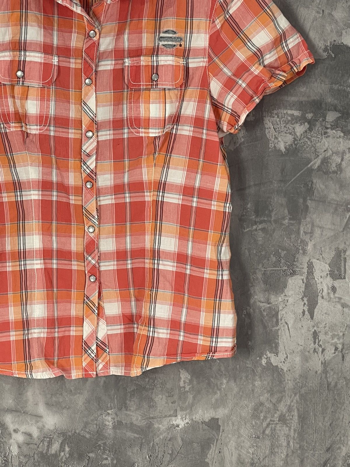 Vintage Y2K Harley Davidson Streetwear Glamour Button Up Shirt Size M / US 6-8 / IT 42-44 - 7 Thumbnail