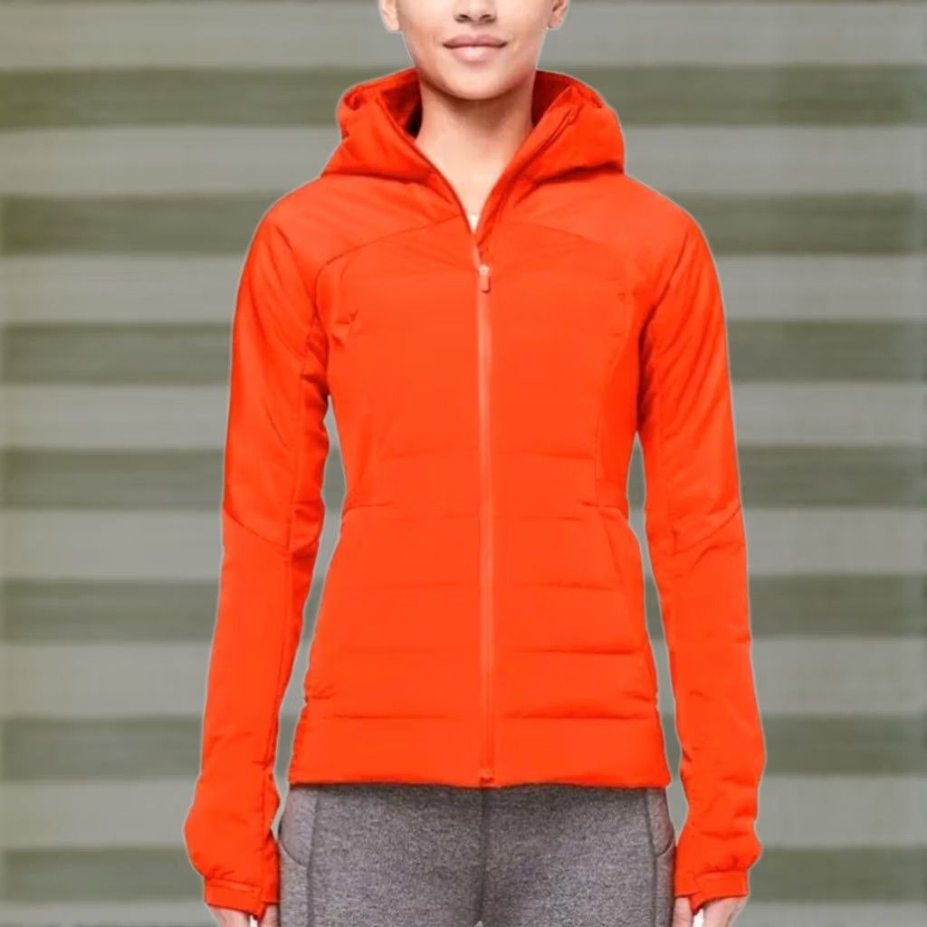 Lululemon Lululemon Down for It All Goose Puffer Jacket Size 4 Atomic Orange Women Jacket Puffer Size S / US 4 / IT 40 - 1 Thumbnail