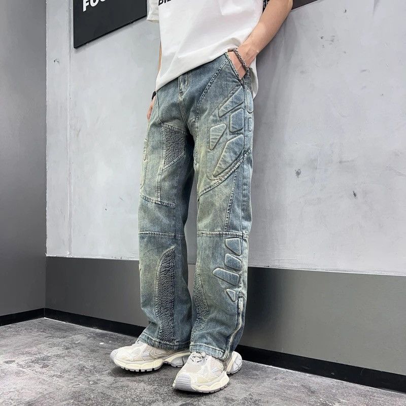 Japanese Brand × Jean Streetwear Design Straight Pattern Zipper Jeans Pants Size US 32 / EU 48 - 1 Thumbnail
