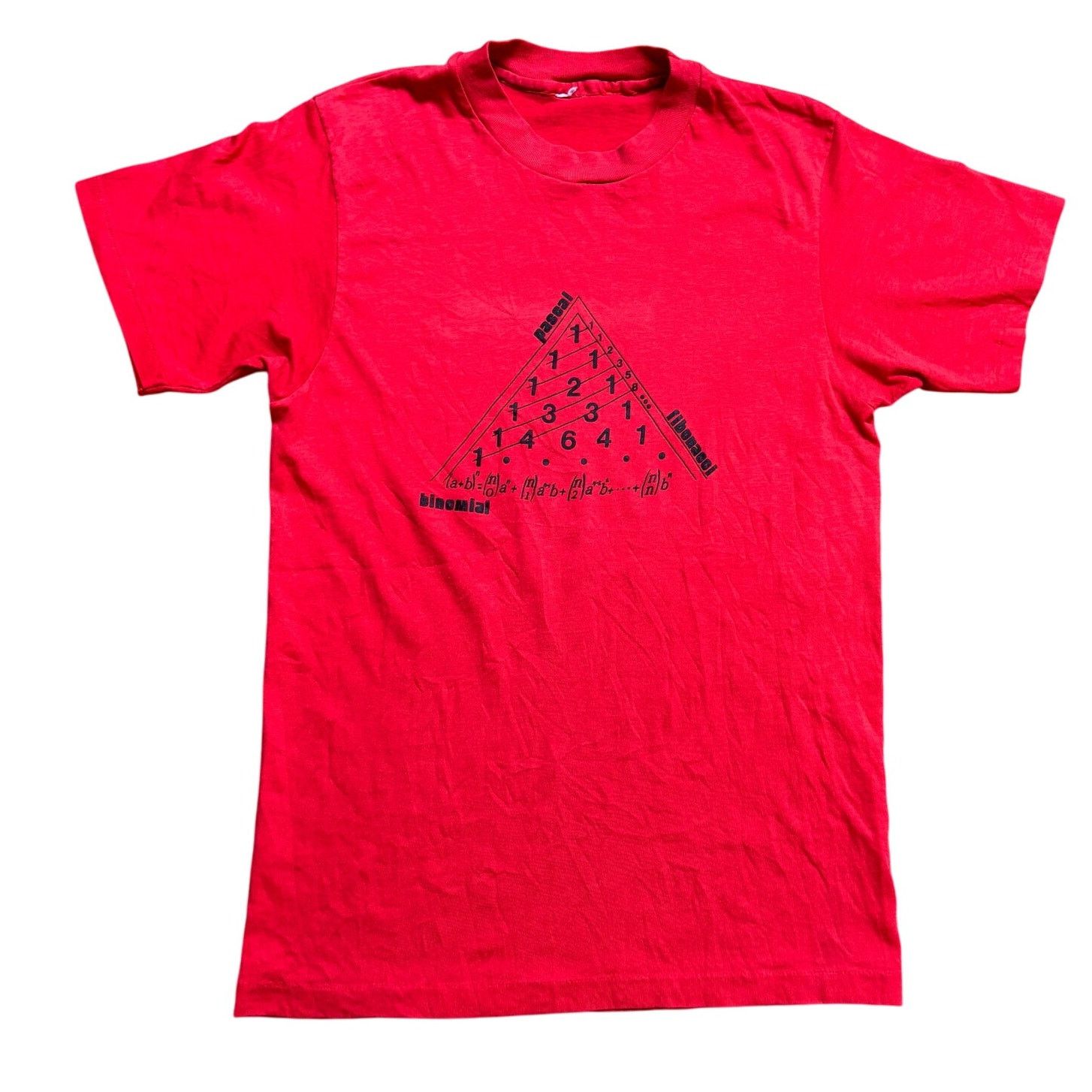 Vintage VTG Pascal Triangle Fibonacci Binomial Sequence Math Shirt S Size US S / EU 44-46 / 1 - 1 Thumbnail