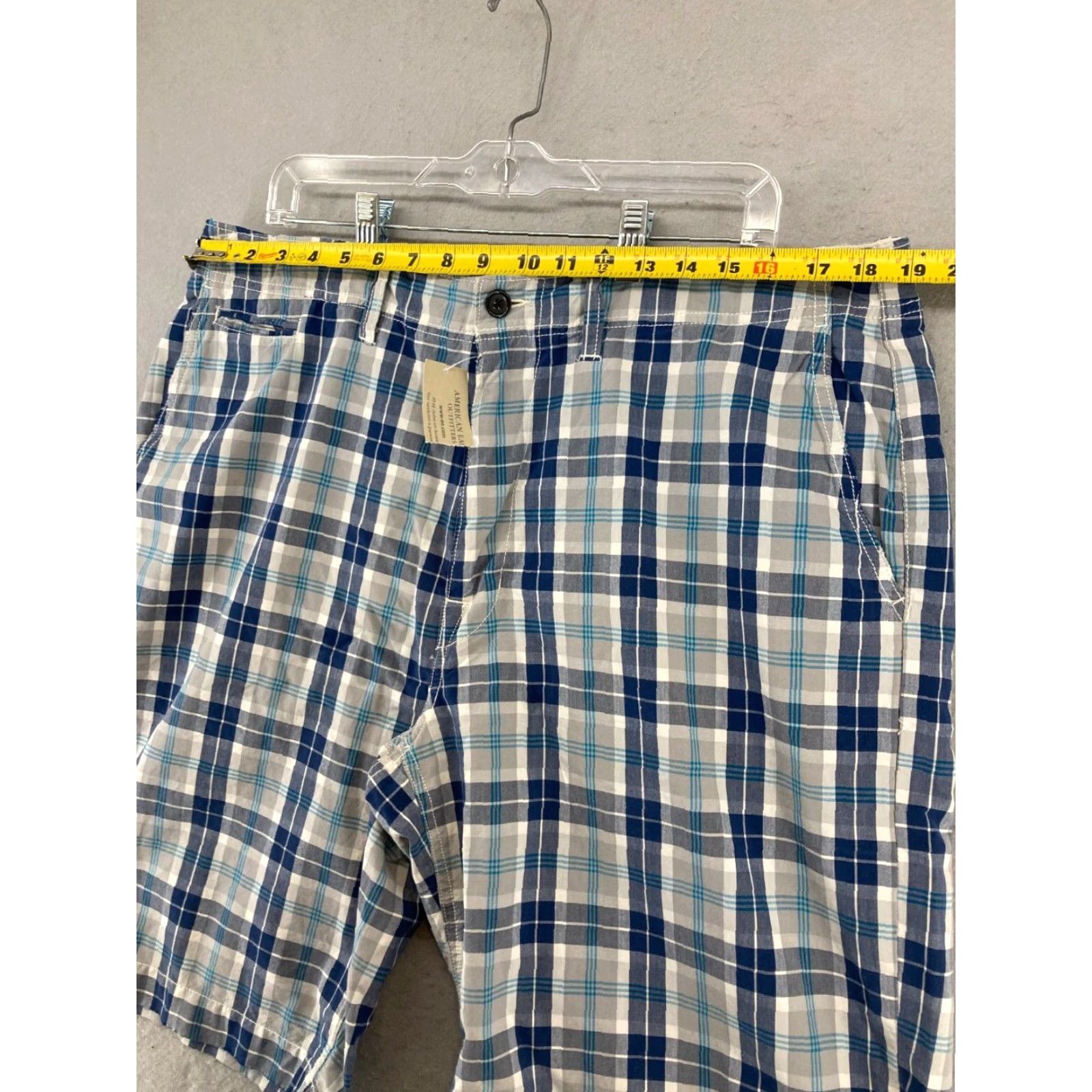 American Eagle Outfitters American Eagle Mens Board Shorts 38 Blue Plaid Classic Rise Beach NWT Size US 38 / EU 54 - 2 Thumbnail