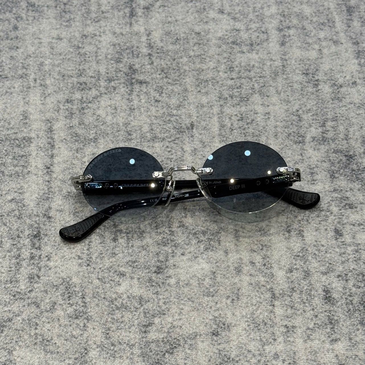 Chrome Hearts CHROME HEARTS DEEP III SHINY SILVER/BLACK-PLASTIC-SUN Size ONE SIZE - 6 Thumbnail