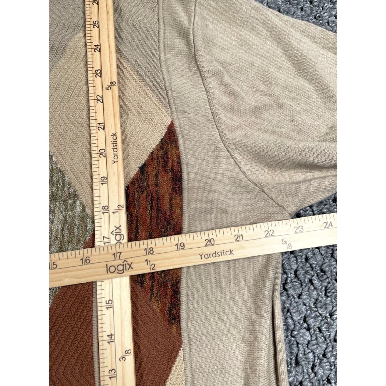Vintage VINTAGE Tagio Argyle Diamond Pattern Sweater Adult Large Beige Lightweight Crew Neck 90s Mens Size US L / EU 52-54 / 3 - 5 Thumbnail